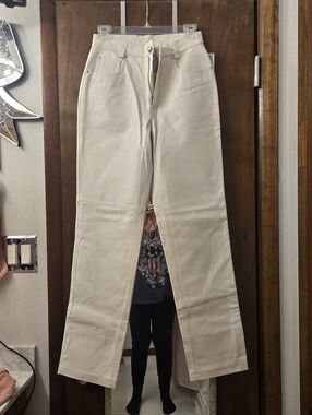 White Leather Pants